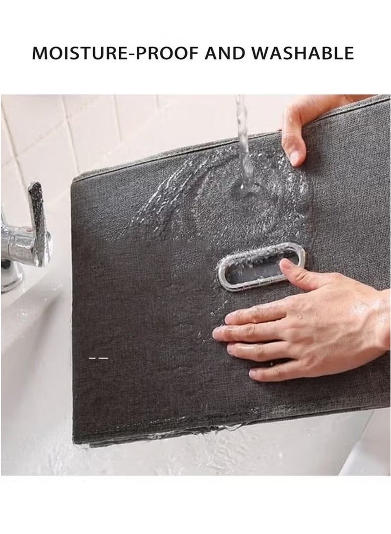 NIBEMINENT 2- Piece 54.25 L Cube Boxes With Handles To Store And Organize Clothes Games Books Toys Washable Foldable Removable Lid For Home Office - Image 5